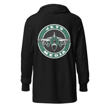 Load image into Gallery viewer, Jets Media Hooded long-sleeve tee