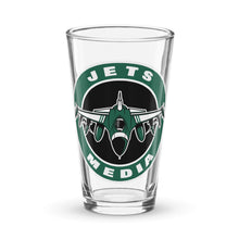 Load image into Gallery viewer, Jets Media Shaker pint glass
