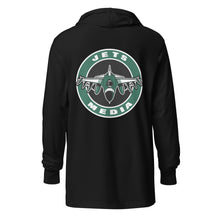 Load image into Gallery viewer, Jets Media Hooded long-sleeve tee
